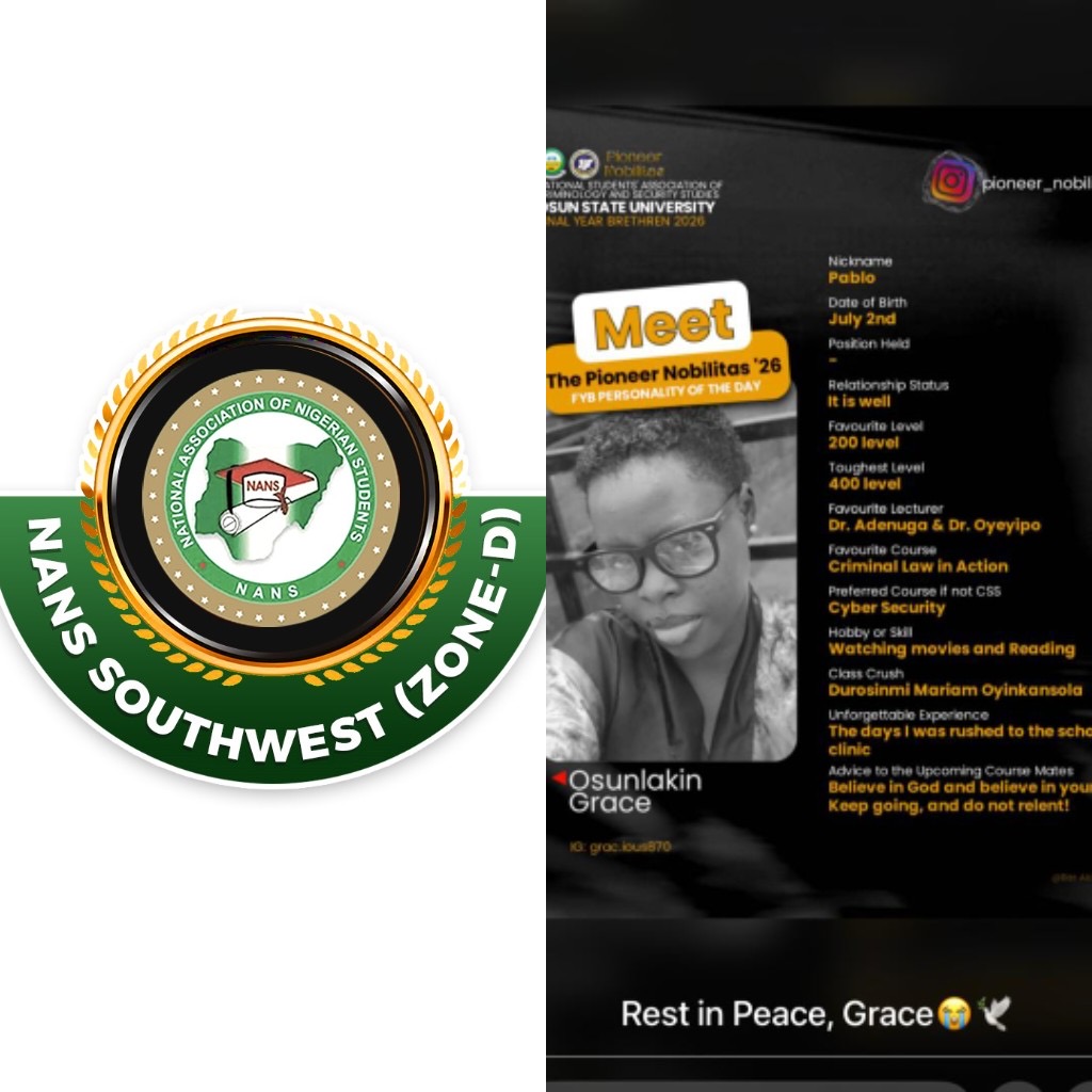 NANS Southwest Calls for Independent Investigation Into Death of UNIOSUN Student